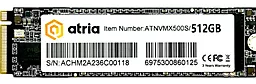 SSD Накопитель ATRIA MX500S 512GB M.2 NVMe (ATNVMX500S/512)