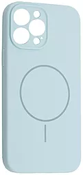 {"ru": "Чехол", "uk": "Чохол"} Silicone Case Full Camera Fine Ring MagSafe для Apple iPhone 14 Pro Max  Light Blue