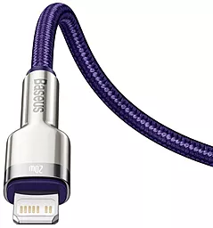 Кабель USB PD Baseus Cafule Metal 20W 2M USB Type-C - Lightning Cable Purple (CATLJK-B05) - миниатюра 2
