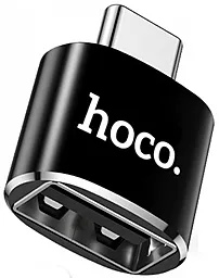 OTG-переходник Hoco UA5 с Type-C на USB 2.0 Black - миниатюра 4
