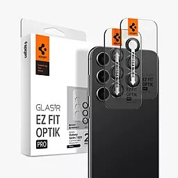 Защитное стекло Spigen на камеру для Samsung Galaxy S23 / S23 Plus - EZ Fit Optik Pro (2шт) Black (AGL05962)