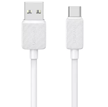 Кабель Usams US-SJ688 USB-A - Type-C 15w 3a 1м cable White - фото 1