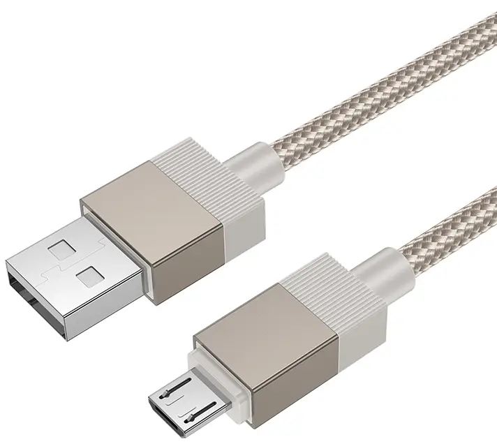 Кабель Hoco X110 USB-A - micro USB 12w 2.4a 1м cable Gold - фото 1