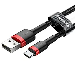 Кабель Baseus Cafule USB Type-C - Type-C 60w 3a 2м PD cable Black/Red (CATKLF-H91) - миниатюра 5 Кабель Baseus Cafule USB Type-C - Type-C 60w 3a 2м PD cable Black/Red (CATKLF-H91) - миниатюра 5