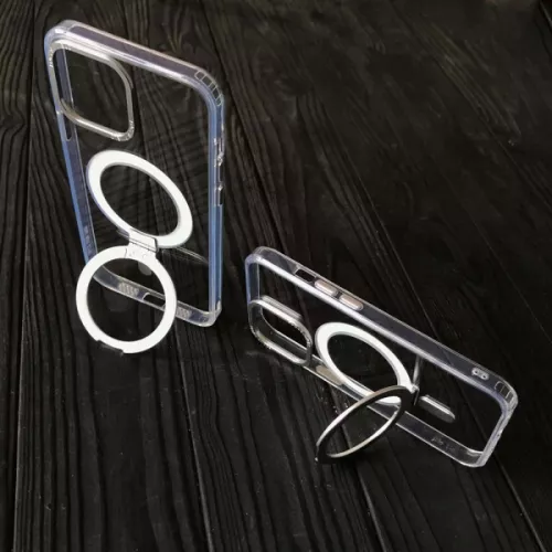Чехол 1TOUCH Case with Guard ring/holder MagSafe для Apple iPhone 14 Pro Clear - фото 3