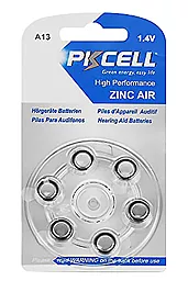 Батарейки PKCELL ZA13 6шт 1.4 V