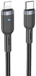 Кабель Hoco U117 USB Type-C - Lightning 20w 3a 1.2м PD cable Black - фото Кабель Hoco U117 USB Type-C - Lightning 20w 3a 1.2м PD cable Black