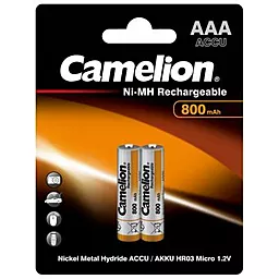 Акумулятор Camelion AAA / R03 800mAh (NH-AAA800BP2) 2шт 1.2 V