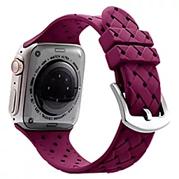 Сменный ремешок для умных часов Apple Watch Grid Weave 42/44/45/49mm Bordo