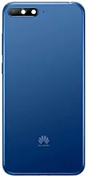 Задняя крышка корпуса Huawei Y6 2018 со стеклом камеры Original Blue - фото Задняя крышка корпуса Huawei Y6 2018 со стеклом камеры Original Blue