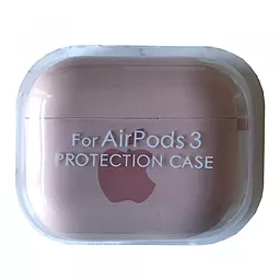 Силіконовий чохол NICHOSI для AirPods 3 microfiber with logo Pink sand