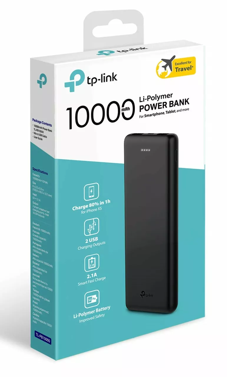 Повербанк TP-Link TL-PB10000 10000 mAh Black - фото 2