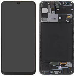 Дисплей Samsung Galaxy A30s A307 з тачскріном і рамкою, оригінал, Black