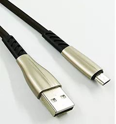 Кабель Dengos USB-A - micro USB 12w 2.4a 1м cable Black (PLS-M-PLSK-Black) - фото Кабель Dengos USB-A - micro USB 12w 2.4a 1м cable Black (PLS-M-PLSK-Black)