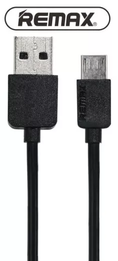 Кабель Remax Light USB-A - micro USB 12w 2.4a 1м cable Black (RC-006m/5-027) - фото 1