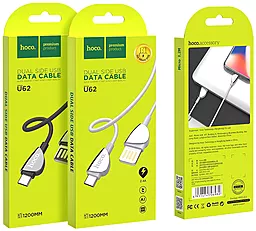 Кабель Hoco U62 Simple USB-A - micro USB 12w 2.4a 1.2м cable Silver - мініатюра 5