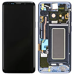 Дисплей Samsung Galaxy S9 G960 з тачскріном і рамкою, сервісний оригінал, Blue