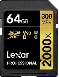 Карта памяти Lexar SDXC 64GB class 10 UHS-II 2000x Professional (LSD2000064G-BNNNG)