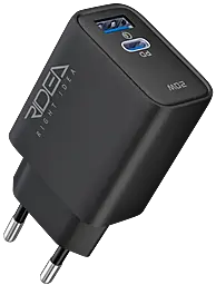 Сетевое зарядное устройство Ridea RW-20220 Rapid Duo 20w PD USB-C/USB-A ports fast charger black - фото Сетевое зарядное устройство Ridea RW-20220 Rapid Duo 20w PD USB-C/USB-A ports fast charger black