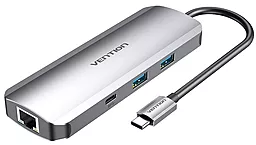 Мультипортовый USB Type-C хаб Vention 9-in-1 gray (TOMHB)