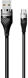 Кабель Walker C735 USB-A - micro USB cable 20w 3a 1м cable Black - фото Кабель Walker C735 USB-A - micro USB cable 20w 3a 1м cable Black