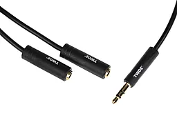 Аудио разветвитель 2E mini Jack 3.5mm M/2xF 0.15 м чёрный (2E-W9697)