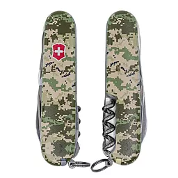 Мультитул Victorinox Climber Ukraine (1.3703.3_W3941p) Пиксель с красным лого - фото Мультитул Victorinox Climber Ukraine (1.3703.3_W3941p) Пиксель с красным лого