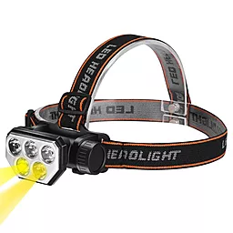 Налобный фонарик Bailong Police SQ-815-1-3LM+2LED (yellow) (аккумуляторный) - фото Налобный фонарик Bailong Police SQ-815-1-3LM+2LED (yellow) (аккумуляторный)