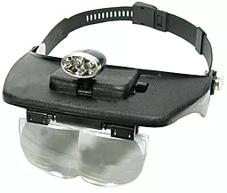 Лупа бинокулярная (налобная) AxTools MG81001-А 3,5х max с LED-подсветкой