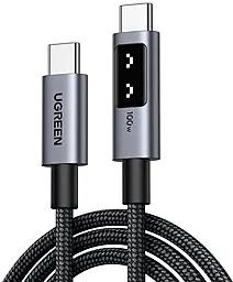 Кабель Ugreen USB Type-C - Type-C 100w 5a 2м PD cable Grey (35512) - фото Кабель Ugreen USB Type-C - Type-C 100w 5a 2м PD cable Grey (35512)