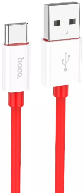 Кабель Hoco X87 Magic Silicon USB-A - Type-C 15w 3a 1м cable Red - фото 1