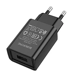 Сетевое зарядное устройство Borofone BA68A Glacier 2.1a home charger black - миниатюра 2 Сетевое зарядное устройство Borofone BA68A Glacier 2.1a home charger black - миниатюра 2