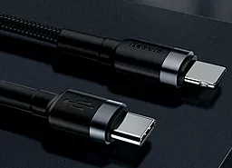 Кабель USB PD Baseus Cafule 18W USB Type-C - Lightning Cable Gray/Black (CATLKLF-G1) - миниатюра 4
