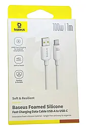 Кабель Baseus Foamed Silicone USB-A - Type-C 100w 5a 1м cable White (E0426801) - миниатюра 3 Кабель Baseus Foamed Silicone USB-A - Type-C 100w 5a 1м cable White (E0426801) - миниатюра 3