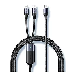 USB PD Кабель Usams US-SJ550 U71 100w 5a 1.2m 2-in-1 USB Type-C to Lightning/Type-C cable black