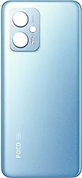 Задняя крышка корпуса Xiaomi Poco X4 GT со стеклом камеры Original Blue - фото Задняя крышка корпуса Xiaomi Poco X4 GT со стеклом камеры Original Blue