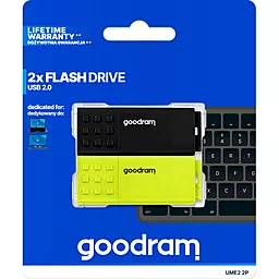 Флешка GooDRam 2x128 GB UME2 MIX 2-PACK USB (UME2-1280MXR11-2P) - мініатюра 7