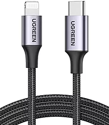 Кабель USB PD Ugreen US304 3A 1M USB Type-C - Lightning MFI Cable Black (60759)