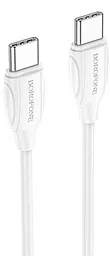 Кабель Borofone BX19 Double-speed USB Type-C - Type-C 60w 3a 1м PD cable White - фото Кабель Borofone BX19 Double-speed USB Type-C - Type-C 60w 3a 1м PD cable White