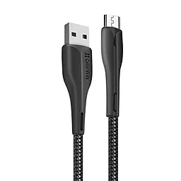 USB Кабель ColorWay LED micro USB Cable Black - мініатюра 2