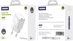 Мережевий зарядний пристрій Jellico C86 20W PD USB-C + USB-C-C cable white - мініатюра 4