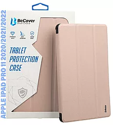 Чехол для планшета BeCover Tri Fold Soft с креплением Apple Pencil для Apple iPad Pro 11 2020 / 2021 / 2022 Pink (711113) - фото Чехол для планшета BeCover Tri Fold Soft с креплением Apple Pencil для Apple iPad Pro 11 2020 / 2021 / 2022 Pink (711113)