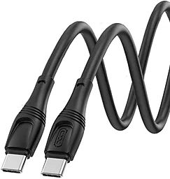 Кабель XO NB-Q239B USB Type-C - Type-C 60w 3a 1м PD cable Black - миниатюра 3 Кабель XO NB-Q239B USB Type-C - Type-C 60w 3a 1м PD cable Black - миниатюра 3