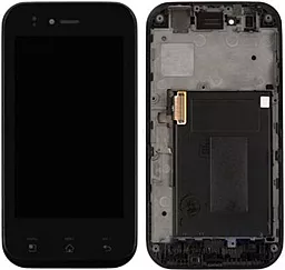 Дисплей LG Optimus Sol (E730, E739) с тачскрином и рамкой, оригинал, Black - фото Дисплей LG Optimus Sol (E730, E739) с тачскрином и рамкой, оригинал, Black