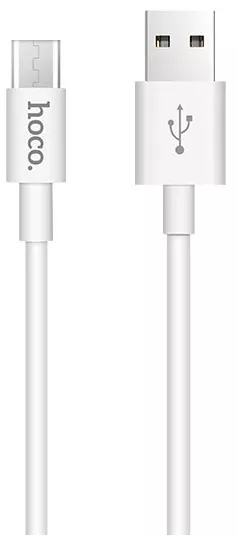 Кабель Hoco X23 Skilled USB-A - micro USB 12w 2.4a 1м cable White - фото 1