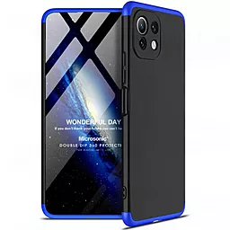 Чехол LikGus GKK 360 градусов (opp) для Xiaomi Mi 11 Lite Черный / Синий