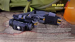 Ліхтарик Fenix HL60R CREE XM-L2 U2 NEUTRAL WHITE LED  Чорний - мініатюра 9