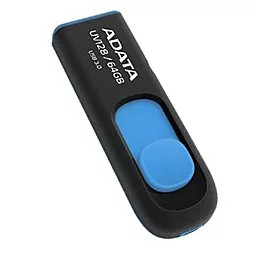 Флешка ADATA 64Gb UV128 USB 3.0 (AUV128-64G-RBE) Black/blue - фото Флешка ADATA 64Gb UV128 USB 3.0 (AUV128-64G-RBE) Black/blue