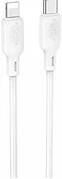 Кабель Borofone BX113 Silicone USB Type-C - Lightning 27w 3a 1м PD сable White - фото Кабель Borofone BX113 Silicone USB Type-C - Lightning 27w 3a 1м PD сable White