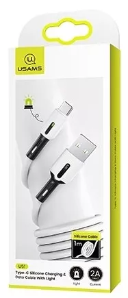 Кабель Usams U51 Silicone USB-A - Type-C 10w 1м cable White - фото 4